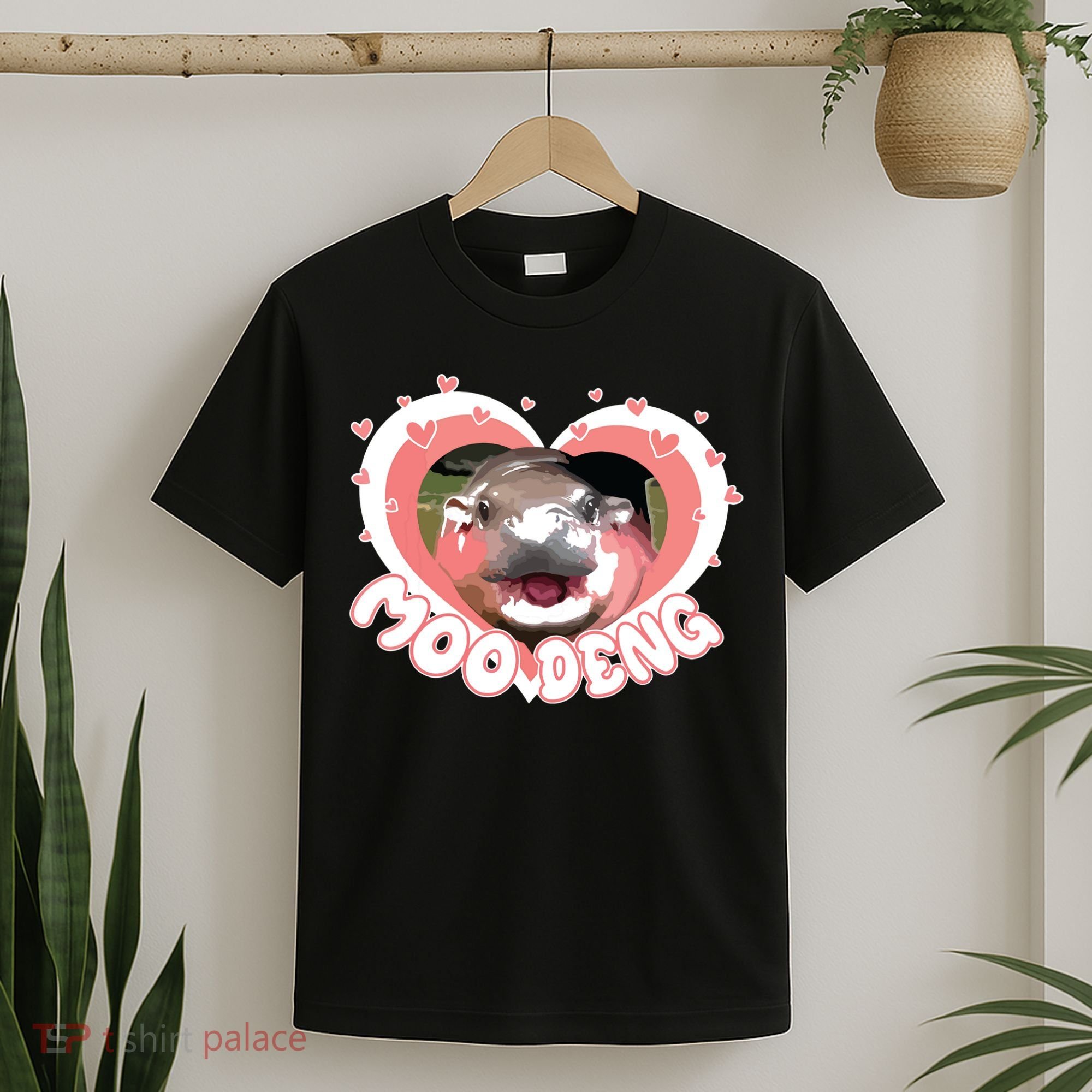 I Love Moo Deng Baby Hippo Moo Deng I Heart Moo Deng T-Shirt