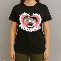 I Love Moo Deng Baby Hippo Moo Deng I Heart Moo Deng T-Shirt thumb 4