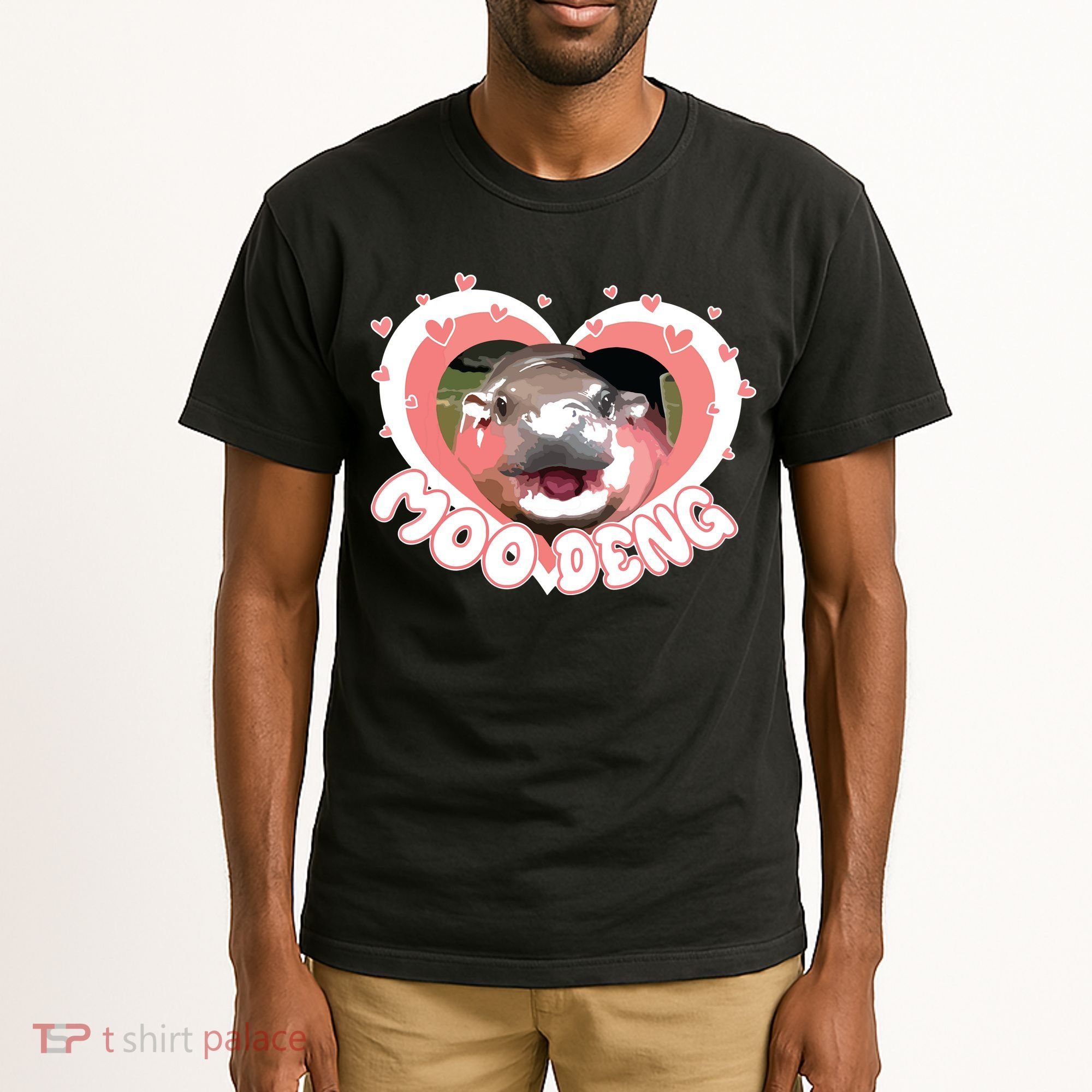I Love Moo Deng Baby Hippo Moo Deng I Heart Moo Deng Tall T-Shirt