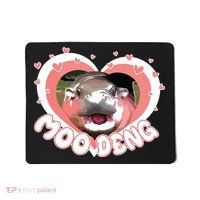 I Love Moo Deng Baby Hippo Moo Deng I Heart Moo Deng Mousepad thumb 0