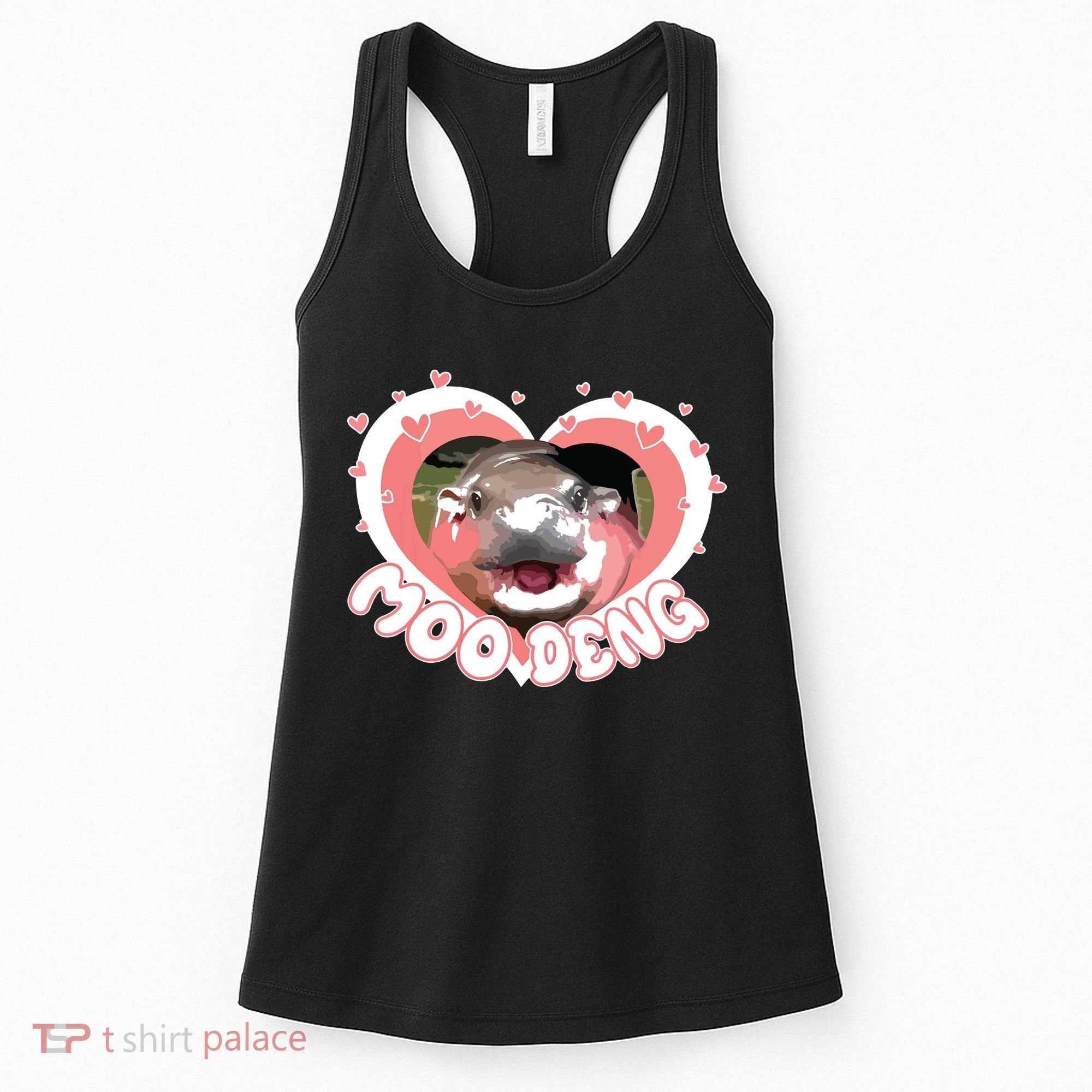 I Love Moo Deng Baby Hippo Moo Deng I Heart Moo Deng Women's Tank Top