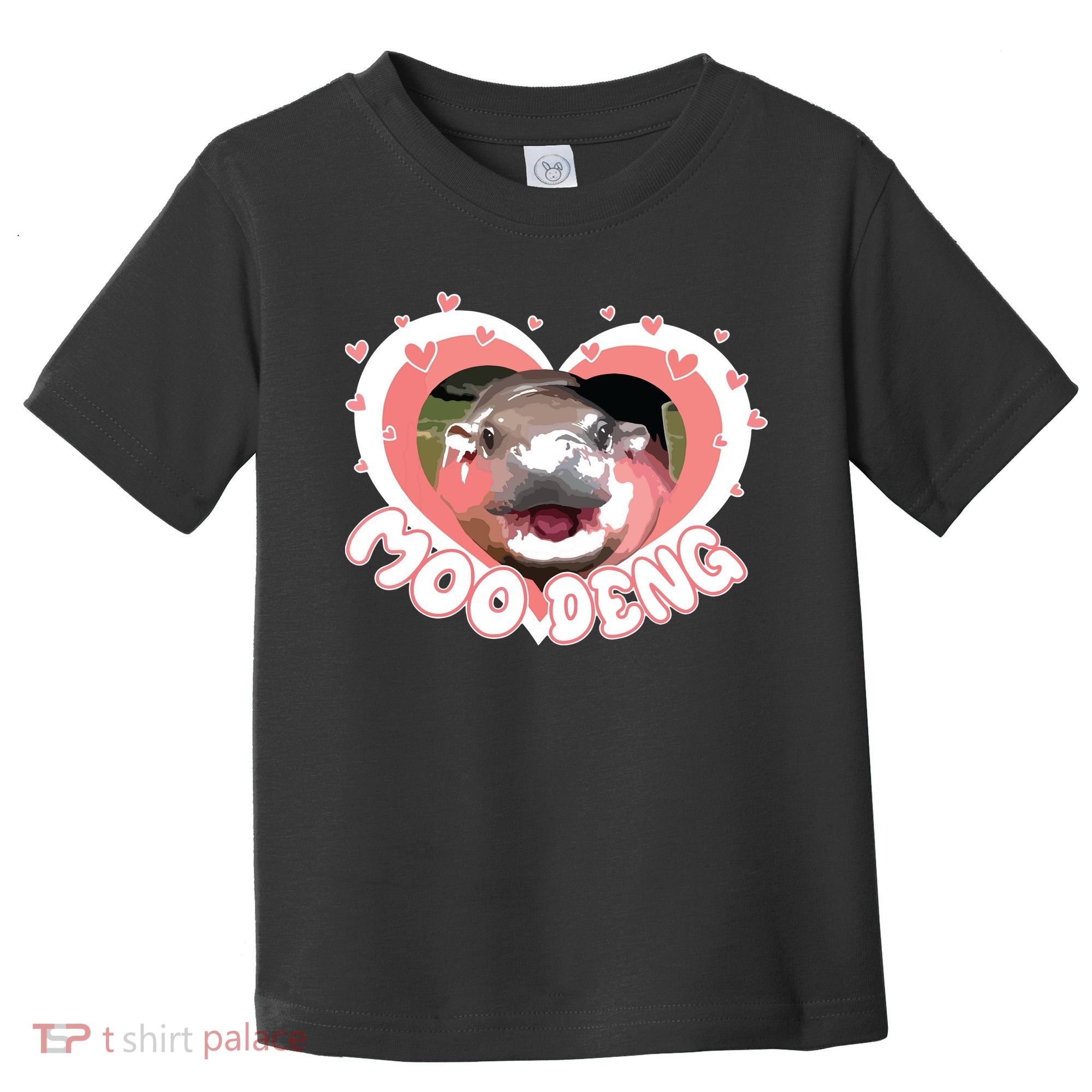 I Love Moo Deng Baby Hippo Moo Deng I Heart Moo Deng Toddler T-Shirt