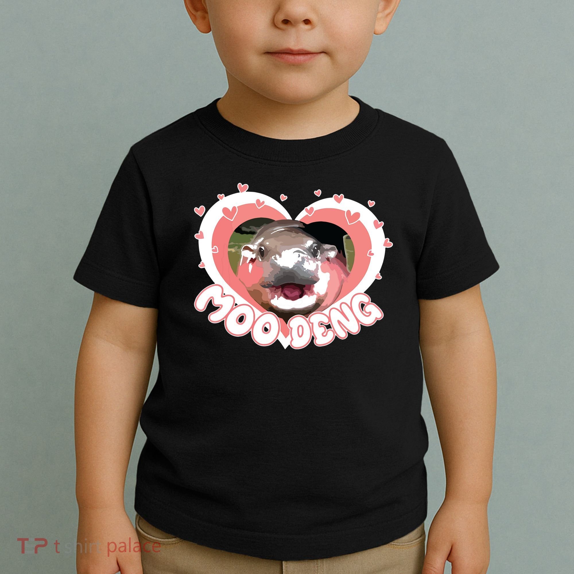 I Love Moo Deng Baby Hippo Moo Deng I Heart Moo Deng Toddler T-Shirt