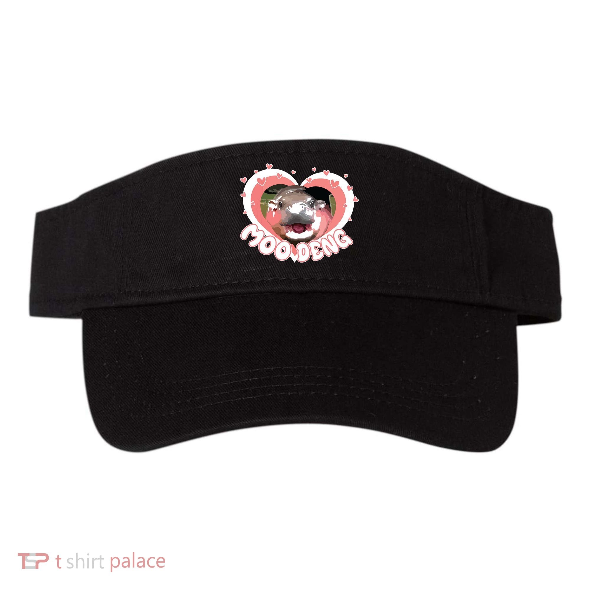 I Love Moo Deng Baby Hippo Moo Deng I Heart Moo Deng Visor