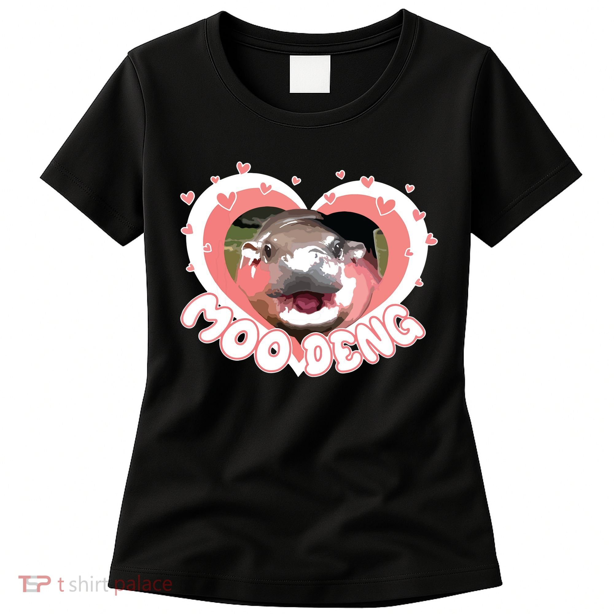 I Love Moo Deng Baby Hippo Moo Deng I Heart Moo Deng Women's T-Shirt