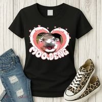 I Love Moo Deng Baby Hippo Moo Deng I Heart Moo Deng Women's T-Shirt thumb 3