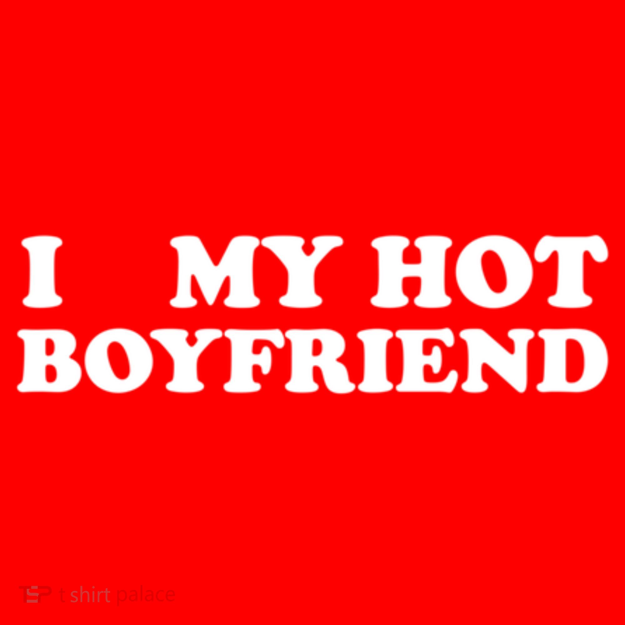 I Love My Hot Boyfriend Santa Hat