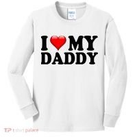 I Love My Daddy Kids Long Sleeve Shirt thumb 0