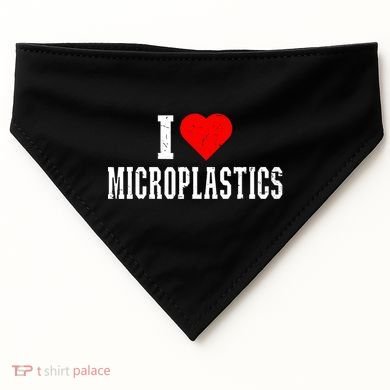 I Love Microplastics Dank Meme Funny Viral Quote Trendy USA-Made Doggie Bandana