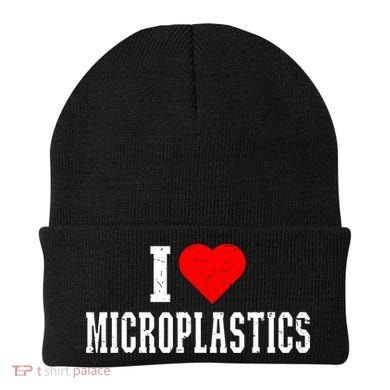 I Love Microplastics Dank Meme Funny Viral Quote Trendy Beanie