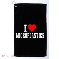 I Love Microplastics Dank Meme Funny Viral Quote Trendy Golf Towel thumb 0