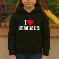 I Love Microplastics Dank Meme Funny Viral Quote Trendy Kids Hoodie thumb 3