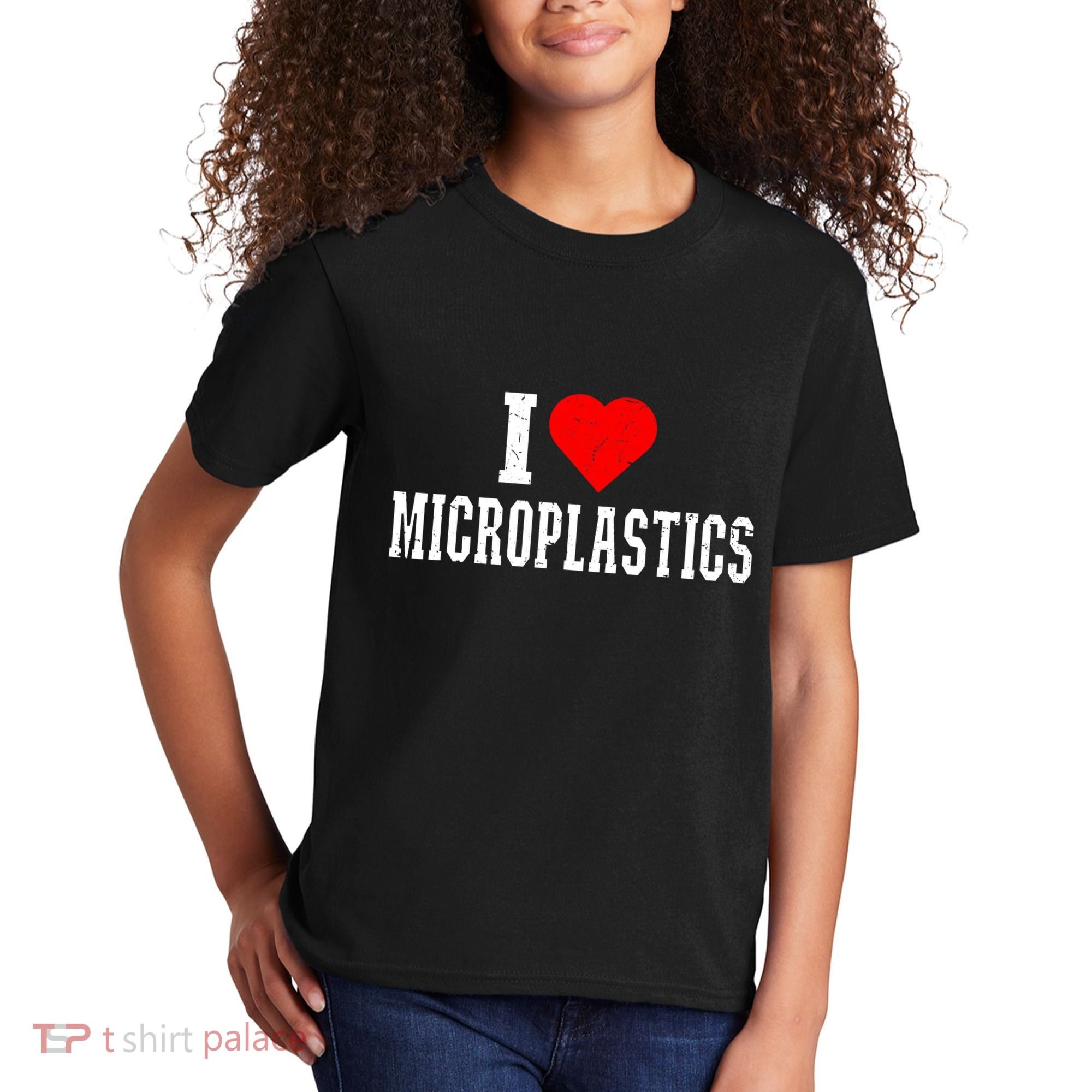 I Love Microplastics Dank Meme Funny Viral Quote Trendy Kids T-Shirt