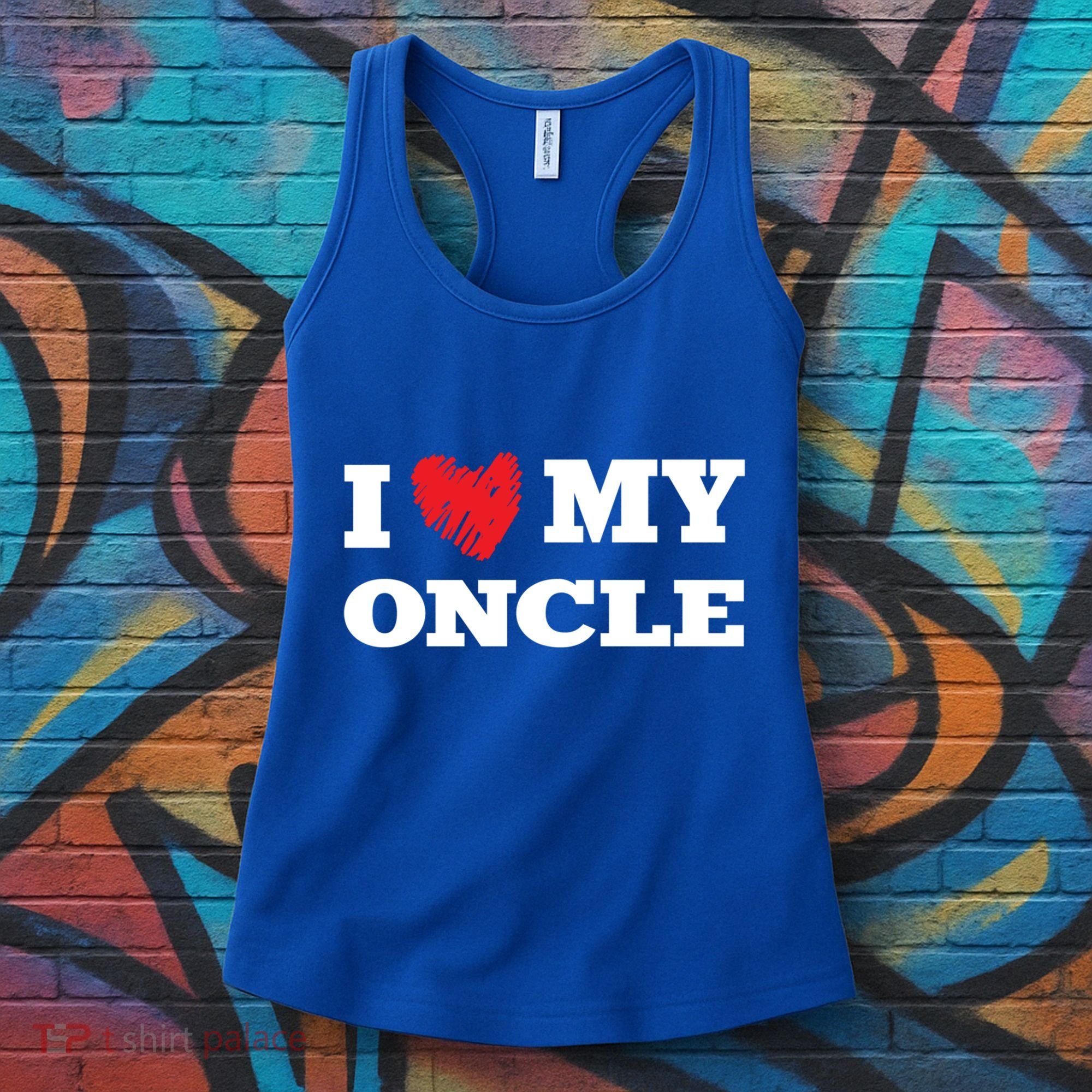 I Love My Oncle Favorite Family Member Valentines Uncle Gift Women's Tank Top