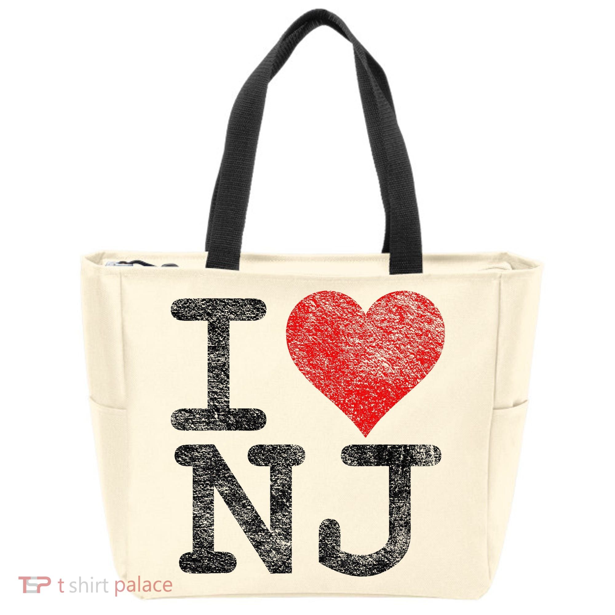 I Love New Jersey I Heart Nj Tote Bag