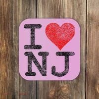 I Love New Jersey I Heart Nj Coaster thumb 0