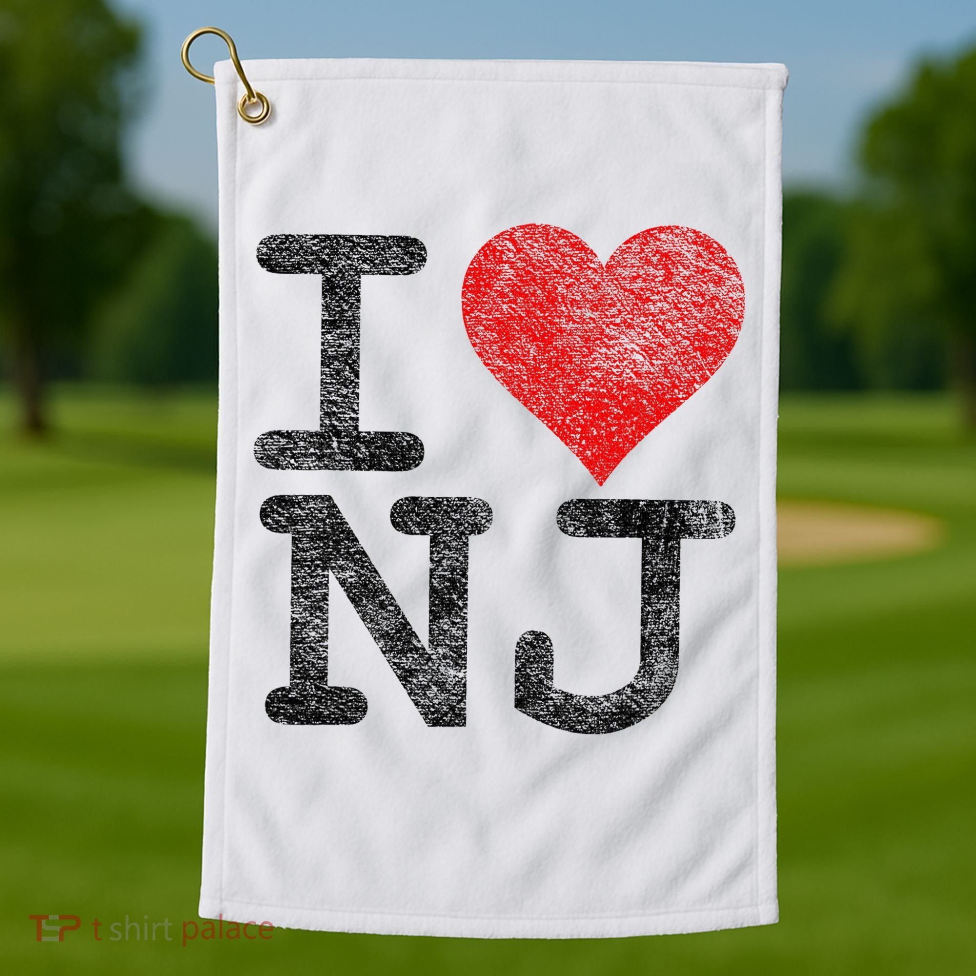 I Love New Jersey I Heart Nj Golf Towel