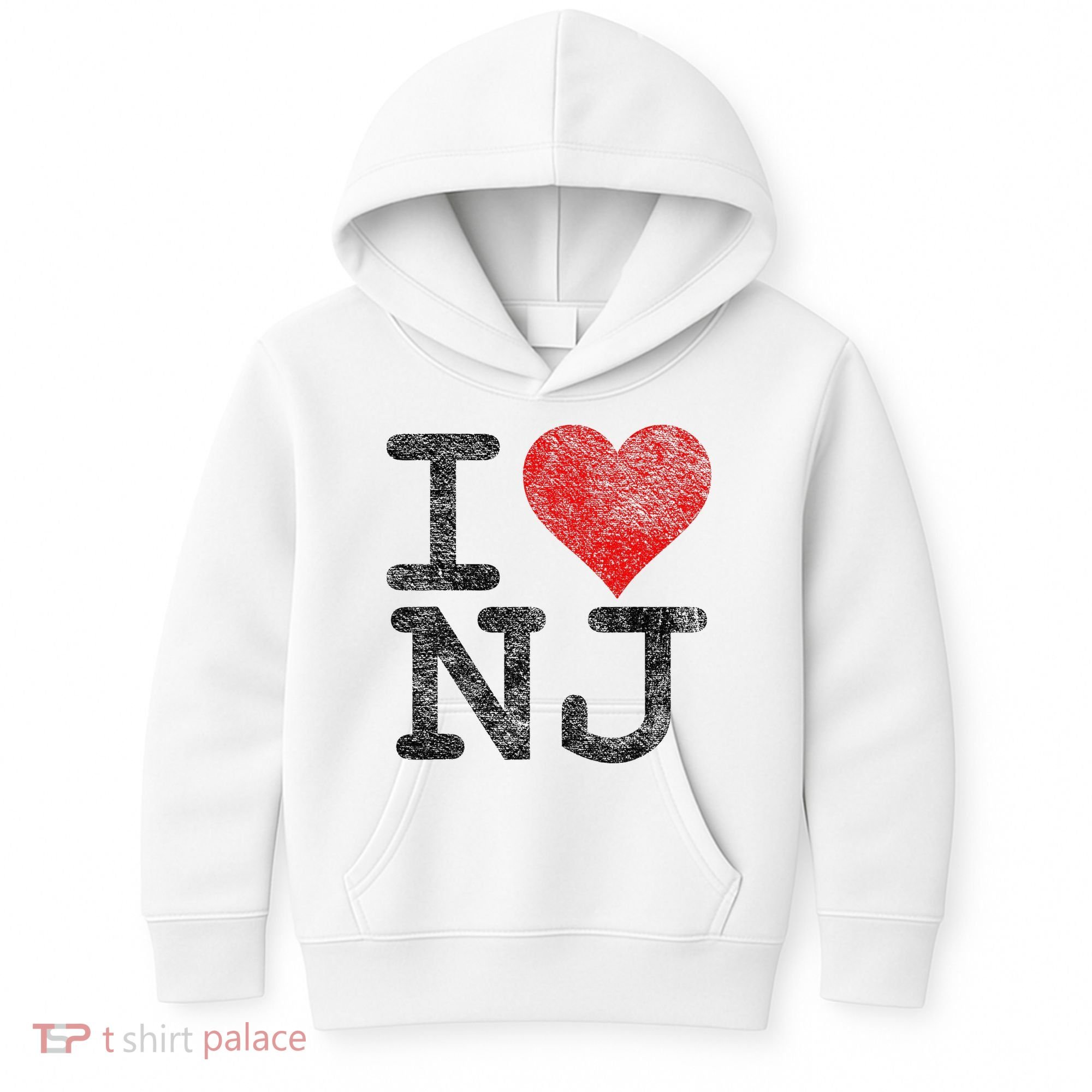 I Love New Jersey I Heart Nj Kids Hoodie