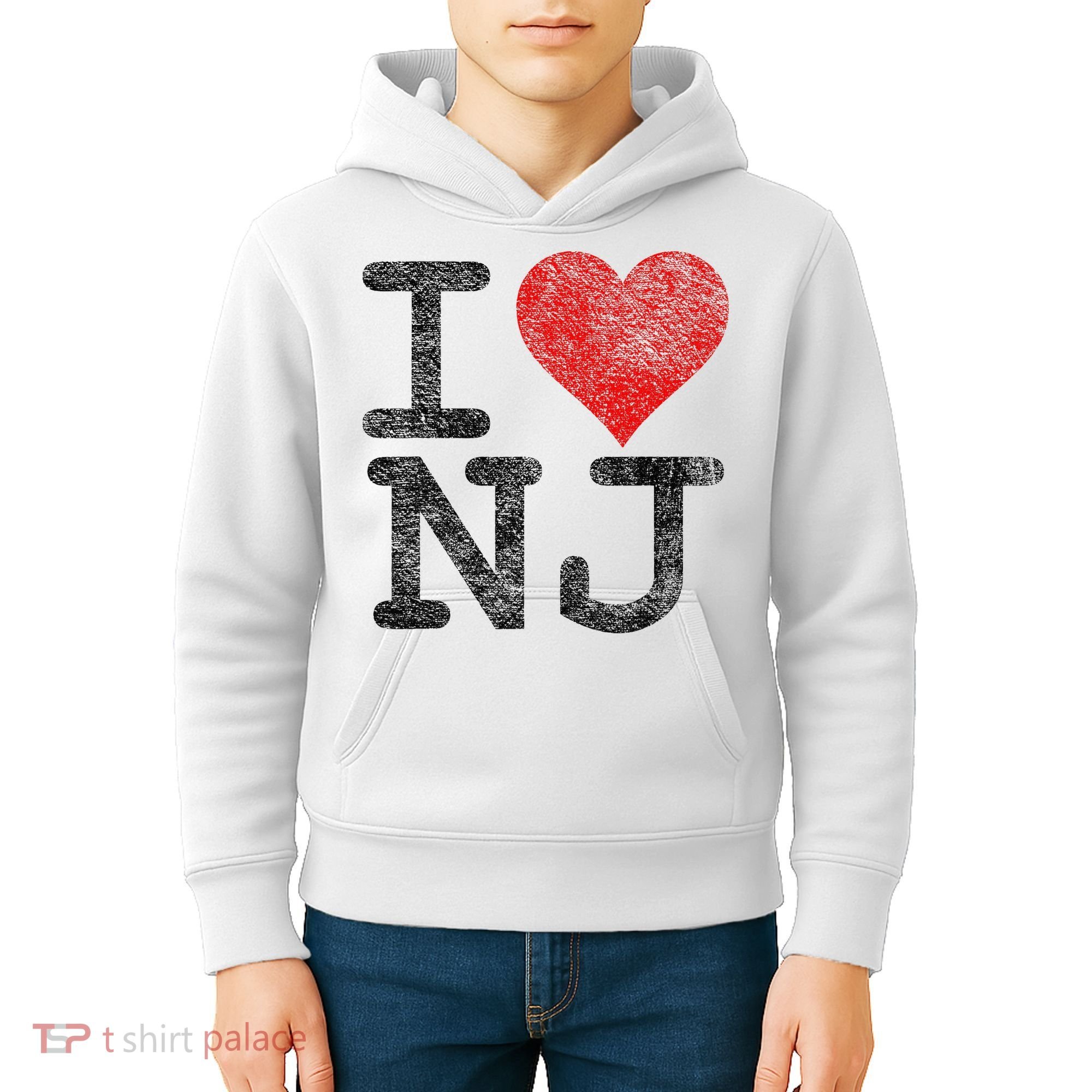 I Love New Jersey I Heart Nj Kids Hoodie
