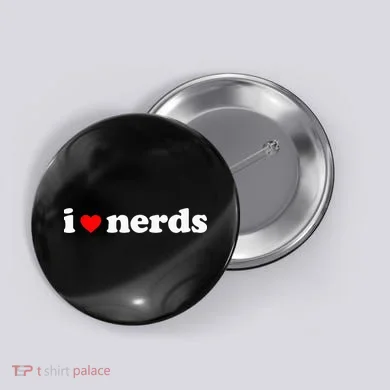 I Love Nerds Button