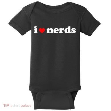 I Love Nerds Baby Bodysuit