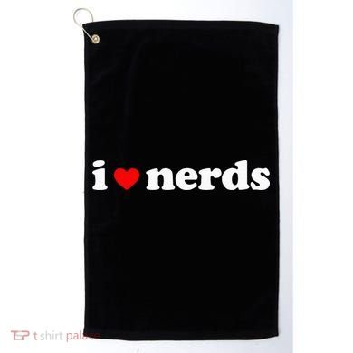 I Love Nerds Golf Towel