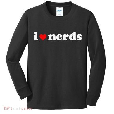 I Love Nerds Kids Long Sleeve Shirt