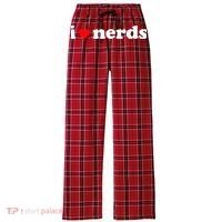 I Love Nerds Women's Flannel Plaid Pajama Pants thumb 0