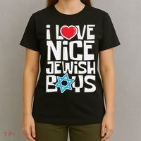 I Love Nice Jewish Boys Jews Hebrews Israelites Hanukkah  T-Shirt thumb 4
