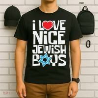 I Love Nice Jewish Boys Jews Hebrews Israelites Hanukkah  T-Shirt thumb 6