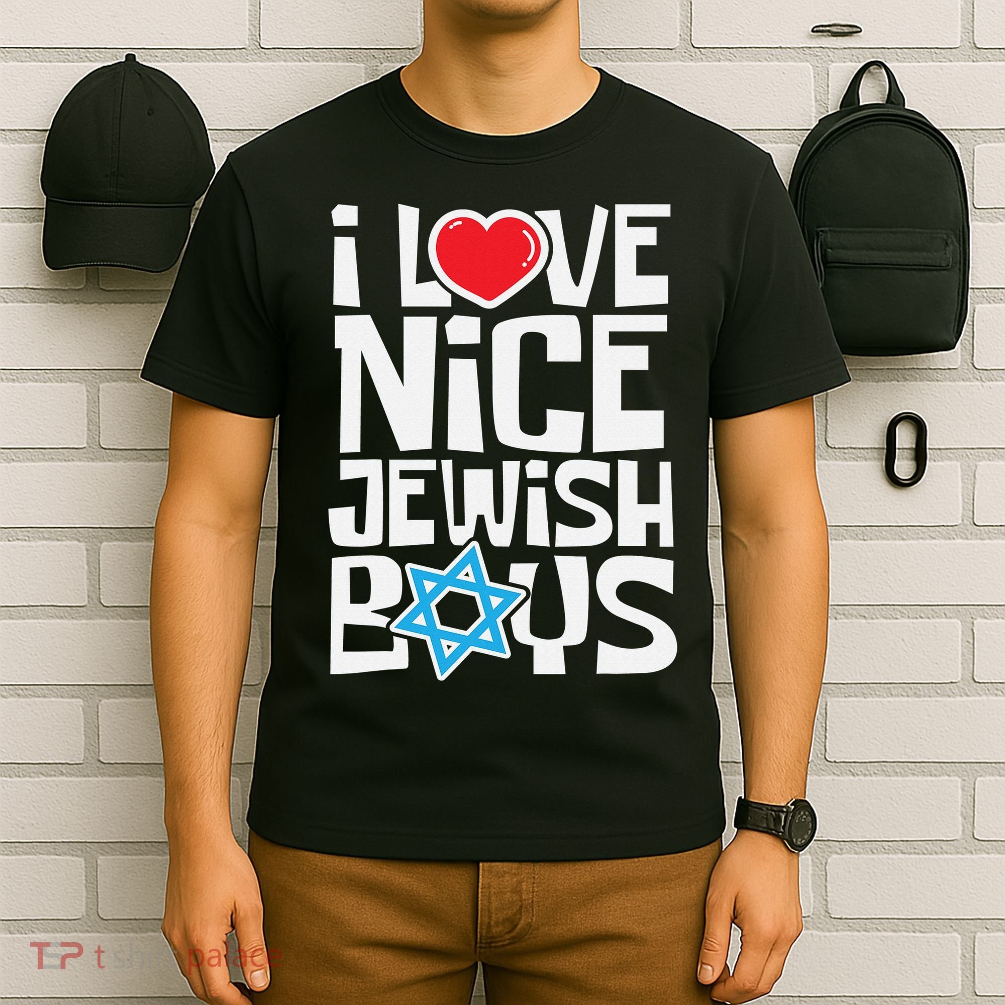 I Love Nice Jewish Boys Jews Hebrews Israelites Hanukkah  T-Shirt