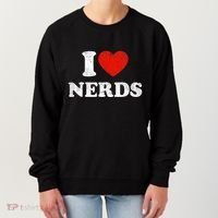 I Love Nerds Outfit Distressed I Heart Nerds Women's Sweatshirt thumb 0