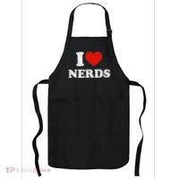 I Love Nerds Outfit Distressed I Heart Nerds Apron thumb 0