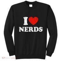 I Love Nerds Outfit Distressed I Heart Nerds Sweatshirt thumb 0