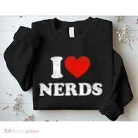 I Love Nerds Outfit Distressed I Heart Nerds Sweatshirt thumb 2