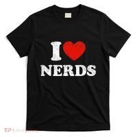 I Love Nerds Outfit Distressed I Heart Nerds T-Shirt thumb 0