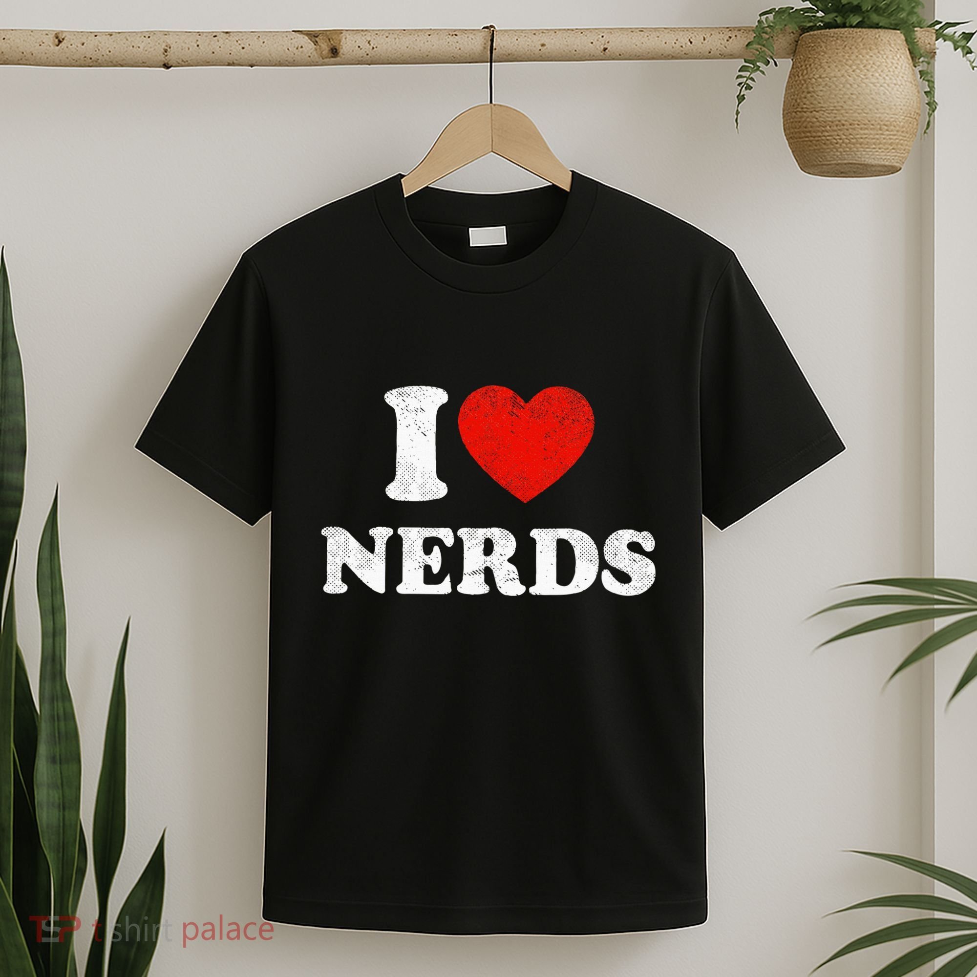 I Love Nerds Outfit Distressed I Heart Nerds T-Shirt