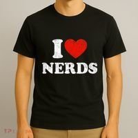 I Love Nerds Outfit Distressed I Heart Nerds T-Shirt thumb 3
