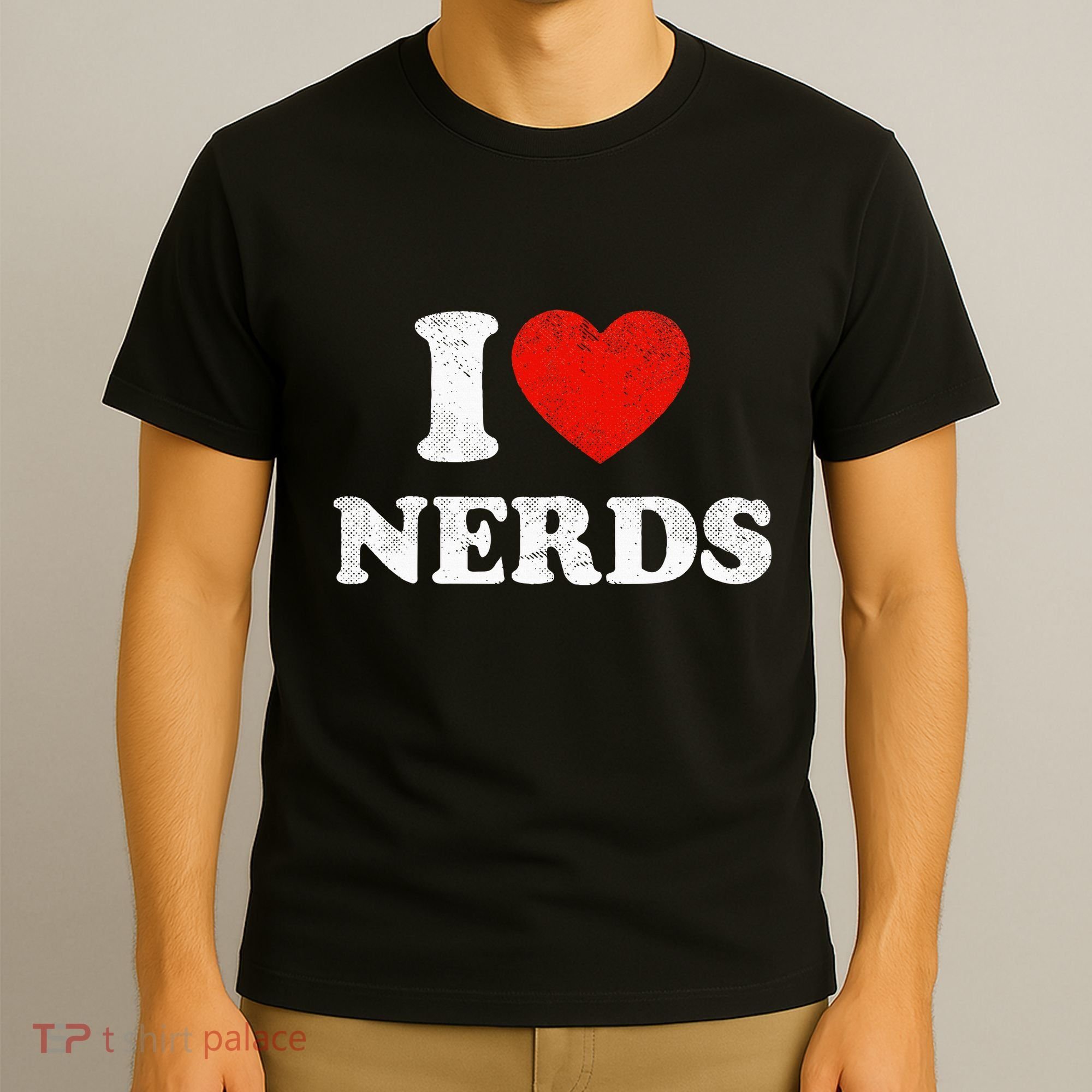 I Love Nerds Outfit Distressed I Heart Nerds T-Shirt