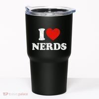 I Love Nerds Outfit Distressed I Heart Nerds Tumbler thumb 0
