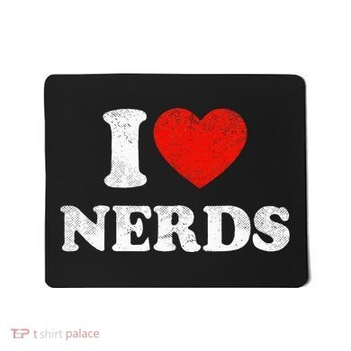 I Love Nerds Outfit Distressed I Heart Nerds Mousepad