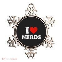 I Love Nerds Outfit Distressed I Heart Nerds Ornament thumb 0