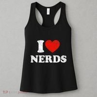 I Love Nerds Outfit Distressed I Heart Nerds Women's Tank Top thumb 3