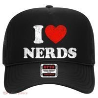 I Love Nerds Outfit Distressed I Heart Nerds Hat thumb 0