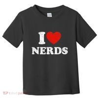 I Love Nerds Outfit Distressed I Heart Nerds Toddler T-Shirt thumb 0