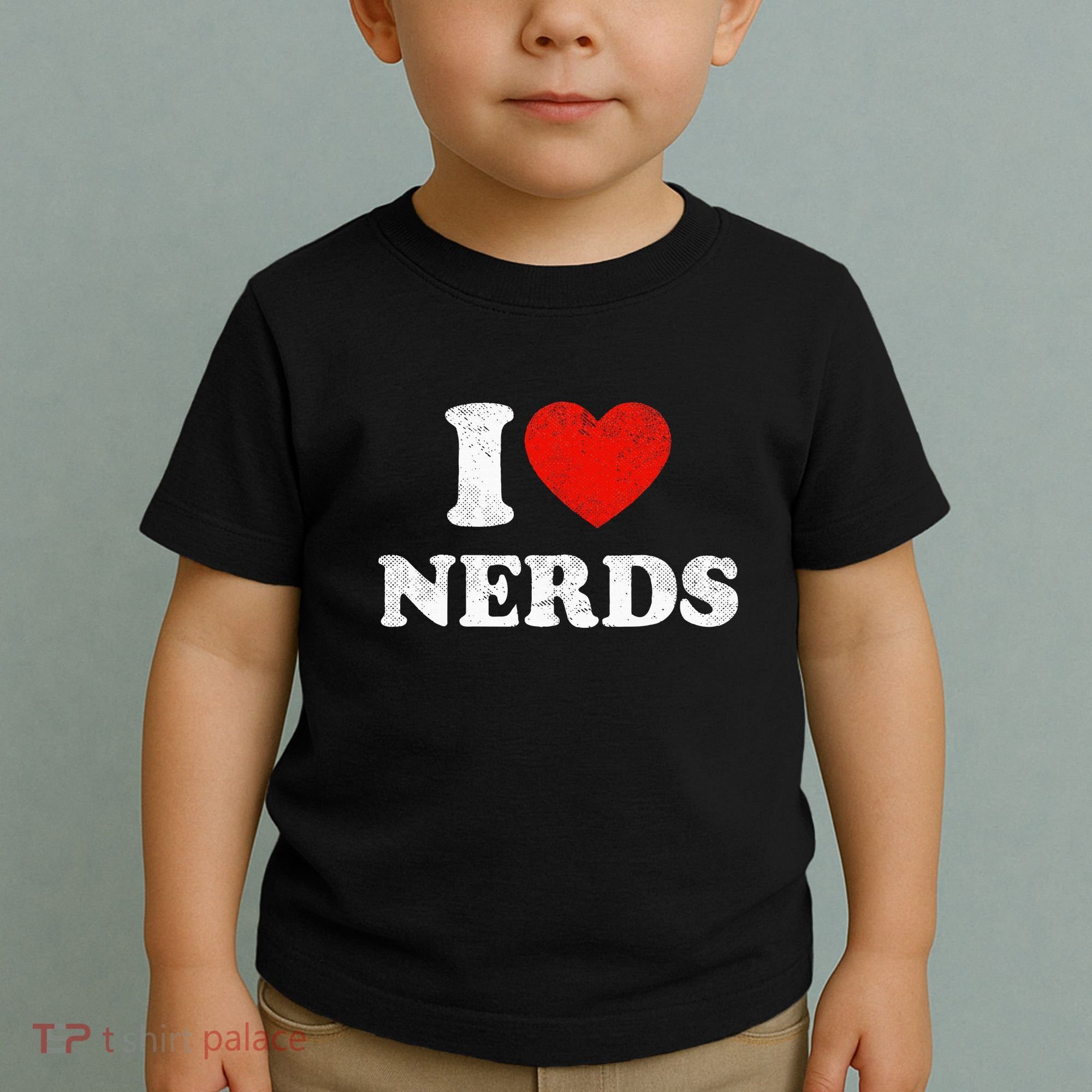 I Love Nerds Outfit Distressed I Heart Nerds Toddler T-Shirt