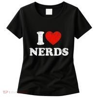 I Love Nerds Outfit Distressed I Heart Nerds Women's T-Shirt thumb 0