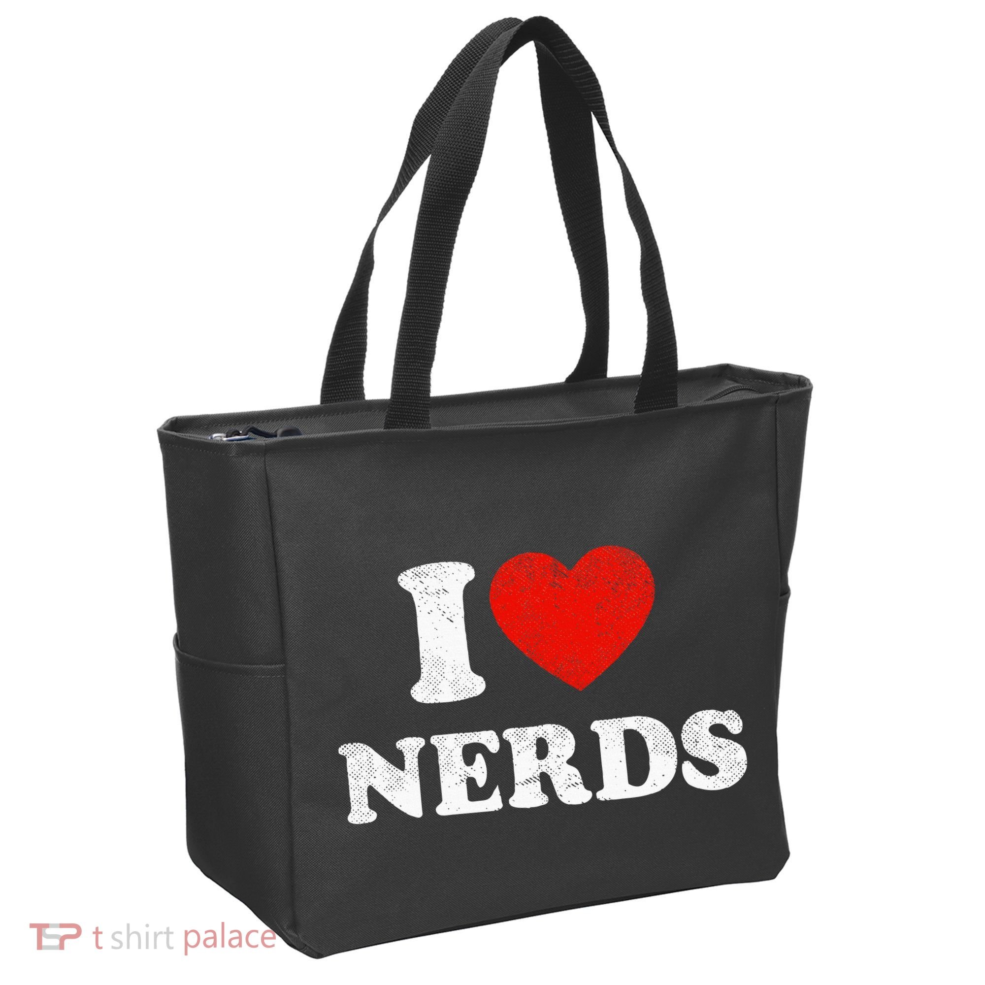 I Love Nerds Outfit Distressed I Heart Nerds Tote Bag