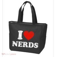 I Love Nerds Outfit Distressed I Heart Nerds Tote Bag thumb 3