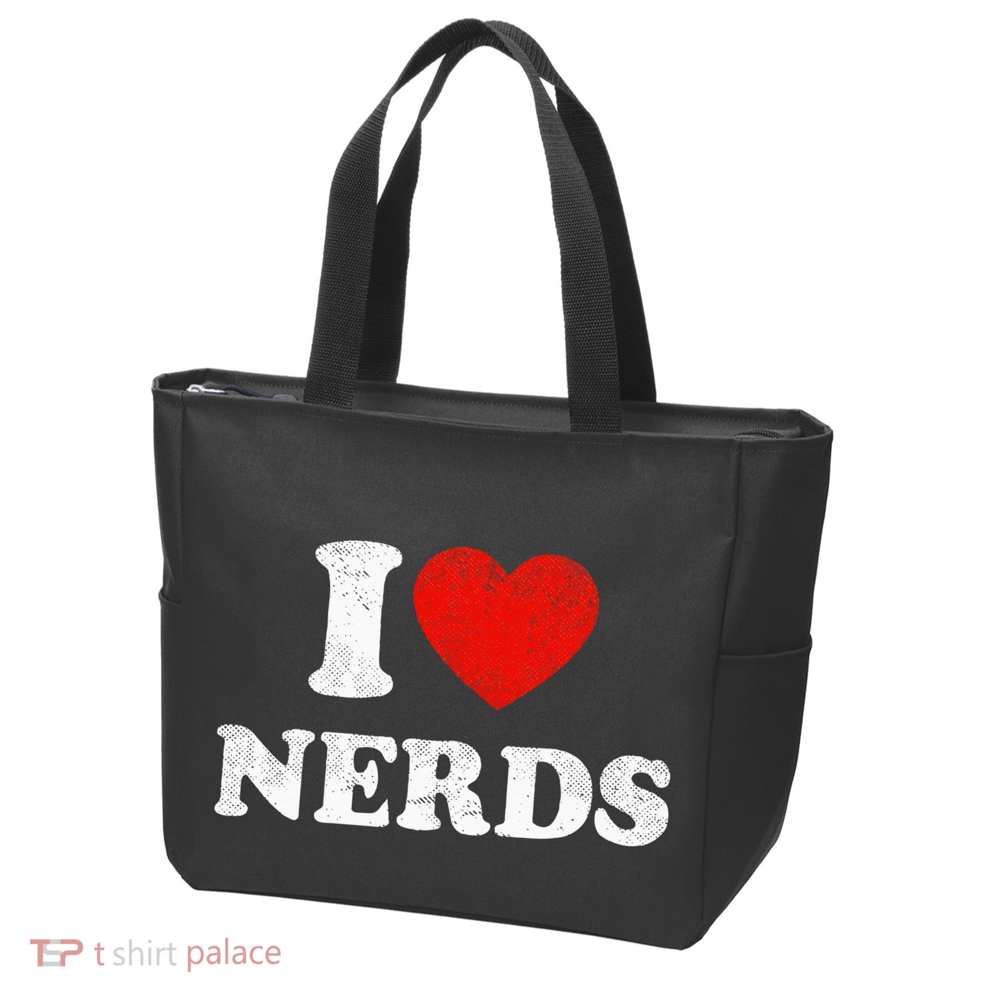 I Love Nerds Outfit Distressed I Heart Nerds Tote Bag